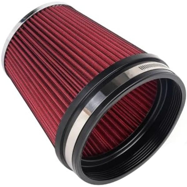 6" Inlet Cold Air Intake Filter Cone Replacement Performance Washable Clamp-On