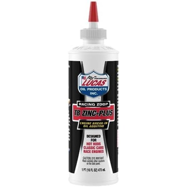 Lucas Oil 10063 Engine Break In Oil Additive w/ TB Zinc Plus - 16 Ounce