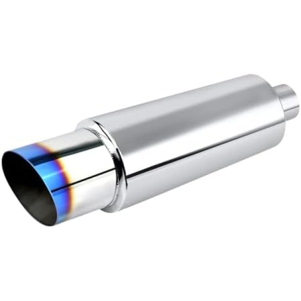 EVIL ENERGY Exhaust Muffler,Stainless Steel Exhaust Tip,Universal 14.6" Length