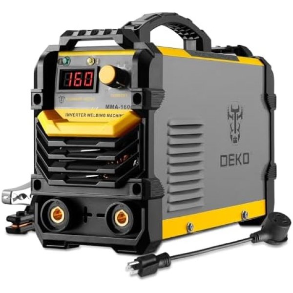 DEKOPRO 110/220V MMA Welder,160A ARC Welder Machine IGBT Digital Display LCD Hot