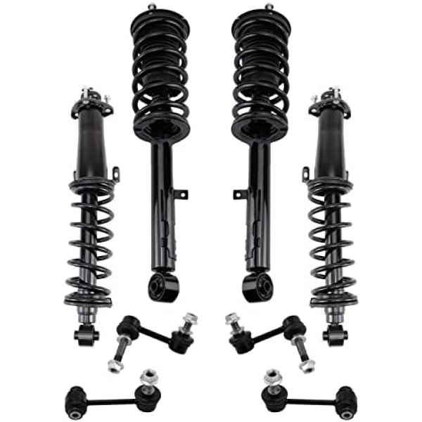 Shock Absorber Kit with Sway Bar Links - Front and Rear - 8 Piece Set