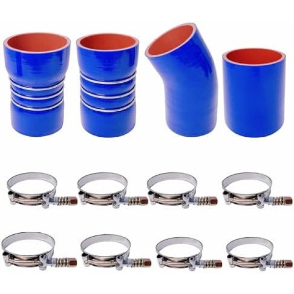 Turbo Intercooler Boots Kit with T-Bolt Clamp for Ford F250 F350 6.0L Diesel