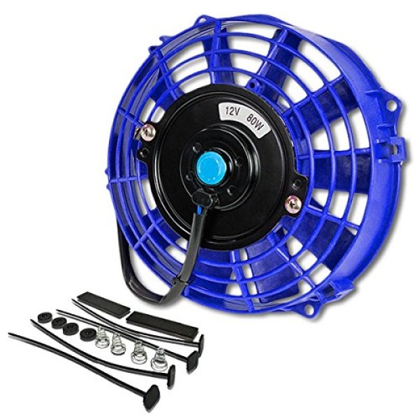DNA MOTORING 7 Inch High Performace Electric Cooling Slim Radiator Fan