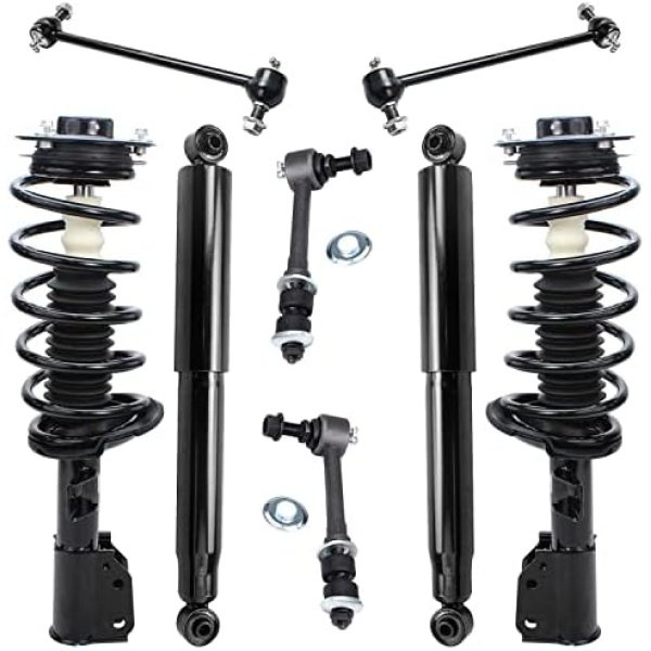 Detroit Axle - 8pc Struts Shocks Kit for 2010-2017 Chevy Equinox GMC Terrain